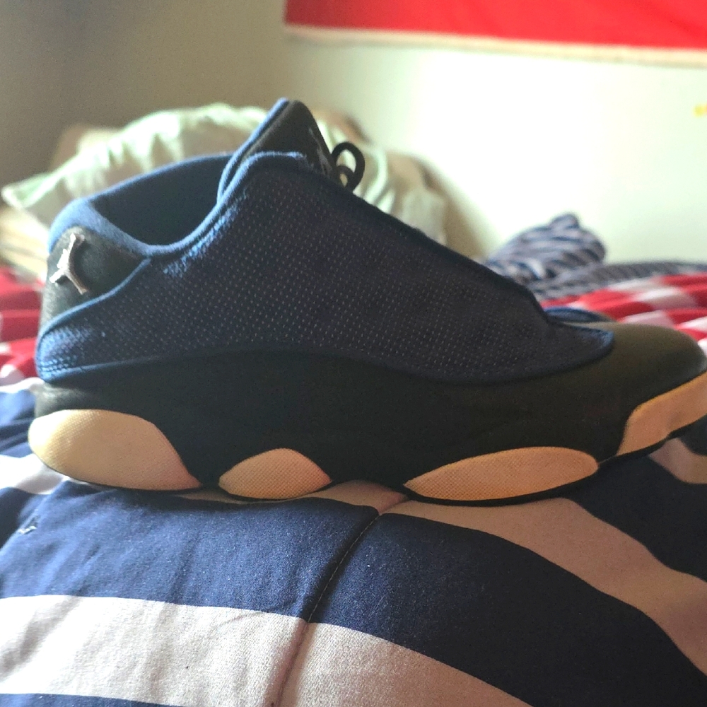 Air Jordan 13 Low Black/univ Blue/navy/3M, SZ. 9.5MENS Sneakers USED 8.5/10